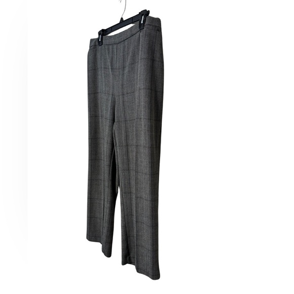 Catherines Gray Plaid Pull On Elastic Petite Pants Size OXWP 14-16WP - Picture 3 of 13